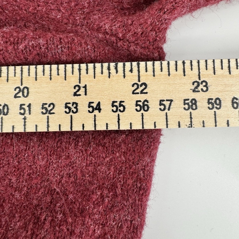 GAP Men Wool Blend Crewneck Sweater Size Medium Burgundy Pullover Career Classic - Picture 8 of 9